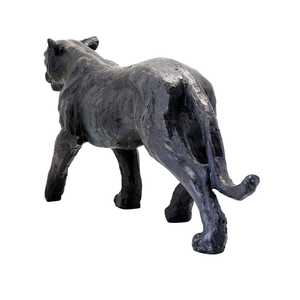 Venta caliente Cheetah Aluminio Hermosa Elegante Pantera Negra Estatua Arte Escultura Metal Artesanía - Product Image 2