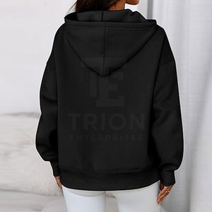 เสื้อฮู้ดผู้หญิงขายดีที่สุด บริการ OEM ราคาขายส่ง เสื้อฮู้ดผู้หญิง ผลิตจากผ้าฝ้าย 100% - Product Image 4