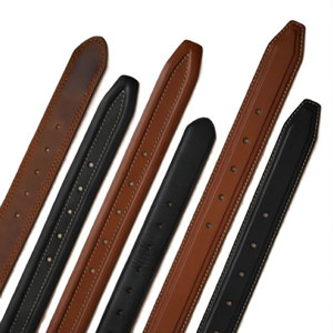 Cinturón de Cuero Negro Liso Hecho a Mano, Cinturón Masculino Duradero y Elegante con Costuras Clásicas y Artesanía Atemporal - Product Image 3