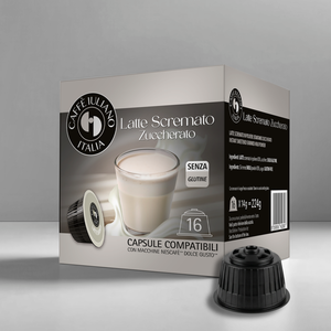 Capsules de café Iuliano Latte Scremato Zuccherato, 16 unités, sans gluten, compatibles avec Nescafé Dolce Gusto - Product Image 1