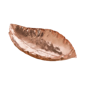 Plat à feuilles de couleur cuivre de dernière génération, qualité supérieure, taille personnalisée, plat de service alimentaire à prix abordable - Product Image 1