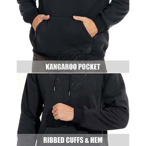 Sweat-shirt à capuche épais doublé en polaire Sherpa pour hommes Sweat-shirt à capuche d'hiver en peluche Sherpa intérieur Sweat-shirt à capuche épais - Product Image 5