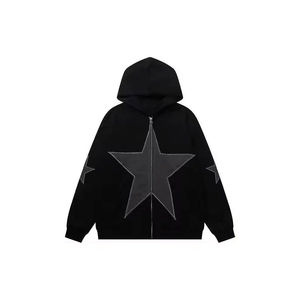 100% มีฮู้ดน้ำหนักเบาแบบสั่งทำคุณภาพระดับพรีเมี่ยมพร้อมซิปด้านข้างและกระเป๋าด้านหน้าบนหน้าอก - Product Image 1