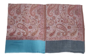 Handmade Embroidered Luxurious Long Winter Jacquard <b>Silk</b> Scarves & <b>Shawls</b> Fouta Customizable for Women Made in India - Product Image 2