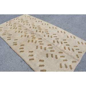 5.2x9.2 ft Turkish Vintage Rug, Large Rug, <b>Brown</b> <b>Wool</b> Rug - Product Image 2