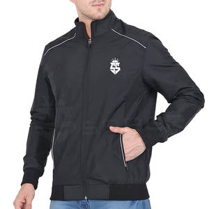 Chaqueta cortavientos personalizada para hombre con cuello levantado de lona de manga completa último diseño para invierno a bajo precio - Product Image 4