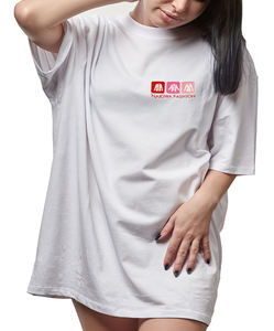 Camiseta de Algodón de Primera Calidad para Mujer, Ecológica, Informal, con Botones de Remache de Diamante Estampados, 180 g, Producción a Granel Conveniente - Product Image 6