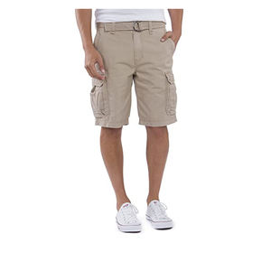 Short Cargo d'été décontracté pour hommes, grandes poches, coupe ajustée, taille douce, mode streetwear, décoration lavée en gros - Product Image 1