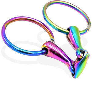 Anillo de alta calidad Snaffle Bit Horse Hierro sólido Boquilla de 5 pulgadas Entrenamiento Montar Bit Caballos Caballo ecuestre Tack Equipment - Product Image 2