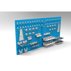 Wall Mounted Metal Pegboard Organizer with Accessories <b>Tool</b> <b>Holders</b> Hooks Shelves OEM Customizable Multi-functional Storage - Product Image 2