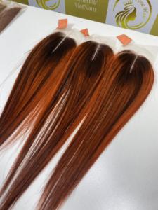 Fermeture de racine foncée 2*4 2*6 faisant des perruques femme noire Extensions de cheveux Machine trame faisceaux haut de gamme qualité cheveux humains - Product Image 2