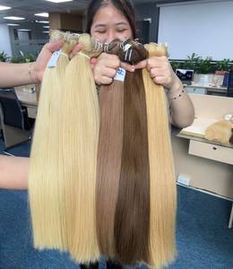 Extensions de cheveux russes trame de cheveux humains doublement étirés extensions de cheveux humains doublement étirés - Product Image 3