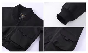 Hot 90's Satin Homme Nylon Ma-1 Baseball Plain Cargo Tapisserie Surdimensionné Hommes Unisexe Blanc En Gros Haut De Gamme Premium Bomber Veste - Product Image 6