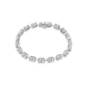 Bracelet de Tennis en diamant Moissanite ovale de haute qualité Unique en argent Sterling 925 Bracelet à breloques pour femme cadeau de fête pour petite amie - Product Image 3