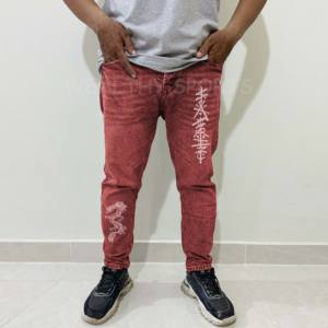 Pantalon en jean de haute qualité pour hommes en couleur vierge coupe régulière pantalon en jean à la mode vêtements décontractés pour adultes - Product Image 1