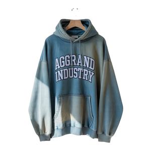 Logo personnalisé 100% coton French Terry Sun Fades Hoodies Sweat à capuche vintage lavé en poids lourd - Product Image 4