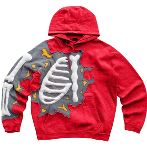 เสื้อสเวตเชิ้ตมีฮู้ดสำหรับผู้ชายเสื้อครอปร็อกซี่พิมพ์ลายสีพัฟแอซิดแบบกำหนดเอง - Product Image 1