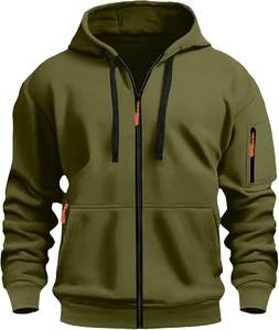 New Design <b>Men's</b> Heavyweight 340G Full Zip <b>Hoodie</b> Fleece Lined Cotton Polyester Sweatshirt Oversized Streetwear - Product Image 2