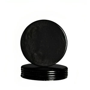 Ensemble de sous-verres ronds blancs durables sous-verres en pierre antidérapants avec résistance à la chaleur pour boissons, ustensiles de cuisine, tapis et tampons - Product Image 3