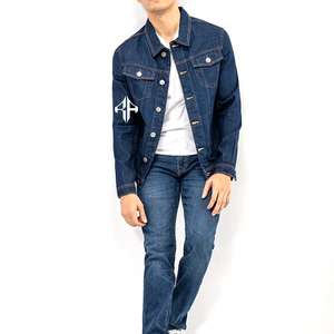 Top nouvelle couleur OEM/ODM Service hommes 100% coton haute qualité col montant hiver Denim survêtement personnalisé par ATLANTIC - Product Image 1