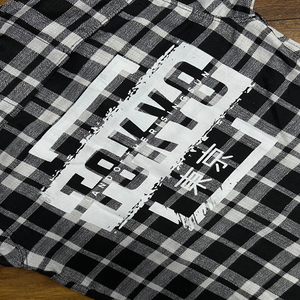 เสื้อเชิ้ตแขนยาวผ้าฝ้ายสำหรับเด็กเสื้อผ้าเด็กผู้ชายลายตารางสีพื้นแห้งเร็วลำลองสำหรับฤดูใบไม้ผลิ/ฤดูใบไม้ร่วง - Product Image 4