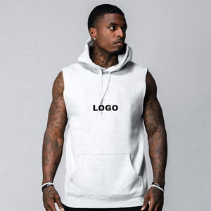High Quality Whole Sale Price Men <b>Sleeveless</b> Workout Men <b>Hoodie</b> Made in High Quality Fabric Men Cotton Polyester <b>Hoodie</b> - Product Image 5