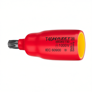 Hazet 3/8'' TORX Profile Screwdriver <b>Socket</b> Short Square Design with 1000V Protective Insulation - Product Image 2