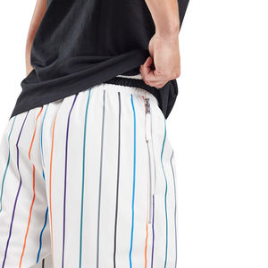 กางเกงขาสั้นผ้าตาข่ายลายทางของผู้ชายกางเกงขาสั้นแบบลำลองสำหรับผู้ใหญ่ขนาดออกแบบลายเอง - Product Image 2