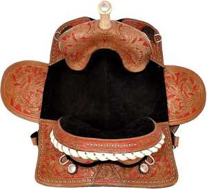 Selles de course anglaises en cuir véritable Selle de cheval Western pour le plaisir de l'équitation Produits indiens - Product Image 2