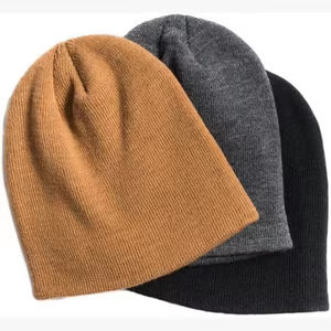 Bonnets en tricot unisexes - Chapeaux d'hiver doux pour l'extérieur, tendance, avec logo personnalisé, tissu courant - Product Image 3