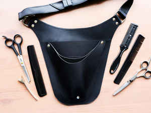 Étui de protection en cuir de luxe durable pour ciseaux de barbier, anti-odeur, pochette de ceinture pour outils de coiffeur, étui de barbier LBSH-0019 - Product Image 6