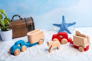 Juego de coches de juguete de madera para niños, juguete educativo sencillo Montessori - Product Image 3