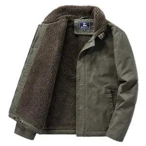 Men's Deck Jacket Vintage Retro Fleece Aviator Jacket Plus Size Winter Wear Fleece Jacket for men 2023