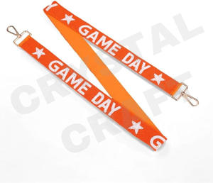 Rammer jammer personalizado oro blanco semilla cuentas bolsa correas 'Hook Em Horns' accesorio de moda correa de monedero con cuentas - Product Image 2