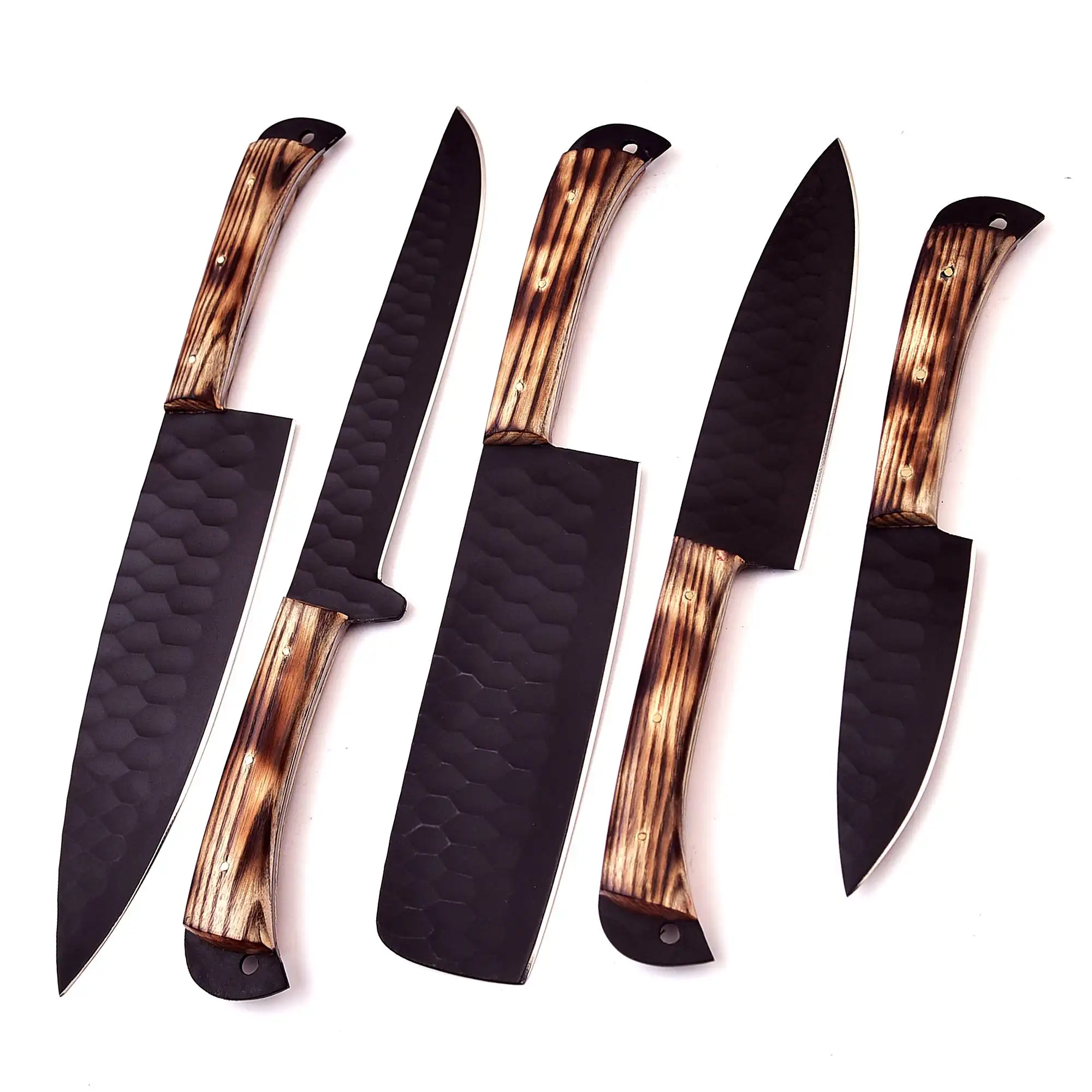 High Quality Ashwood Chef knife Set - 5 Pieces Steel and Wood Material Chef Knife