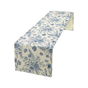 Chemin de table de mariage de luxe Offre Spéciale coton pur de meilleure qualité avec broderie de conception de fleur personnalisée - Product Image 6