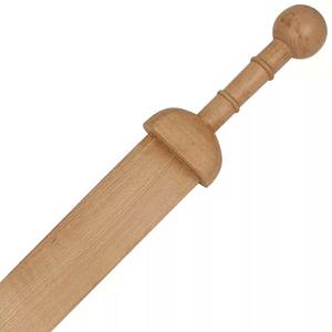 ดาบกลาดิเอเตอร์ทรงกลมแบบโรมันยุคกลาง สำหรับฝึกซ้อม น้ำหนักเบา ทำจากไม้ แขวนผนัง ขัดเงา งานศิลปะและของสะสม - Product Image 2