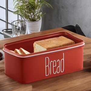 Shatter Galvanized Metal High Quality Modern Style Bread <b>Bin</b> Metal Bread <b>Storage</b> <b>Box</b> with Lid - Product Image 2