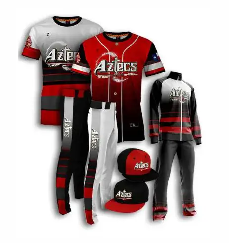 Personalize atacado pacote de beisebol, com camiseta de beisebol e calça, uniforme de beisebol de poliéster 100%