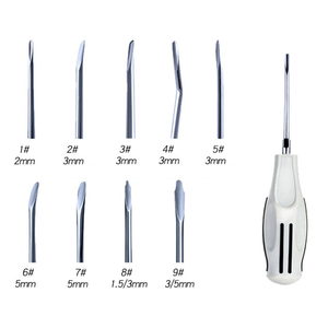 Ascenseur de luxation dentaire Ascenseur en plastique Manuel Minimalement invasif Élévateurs de racine incurvés Poignée ergonomique Instrument chirurgical de dentiste - Product Image 2