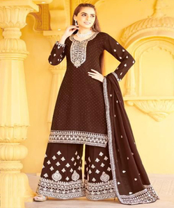 Salwar Kameez Patiyala costume Chudidar robe matériel avec Dupatta dames femmes fête porter mariage indien Bollywood mode vêtement en soie - Product Image 3