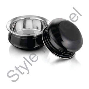 Precio al por mayor, juego de utensilios de cocina de acero inoxidable mate de doble pared de Color negro, utensilios de cocina para servir Handi - Product Image 1