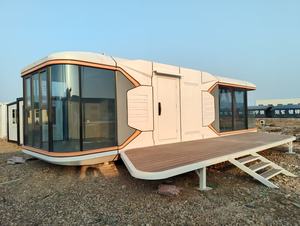 Capsule Spatiale Modulaire Préassemblée de Luxe Étanche de 5, 8, 11 Mètres, 1 ou 2 Chambres, 1 Salle de Bain, pour Hôtel, Boutique ou <span class=keywords><strong>Location</strong></span> - Product Image 1