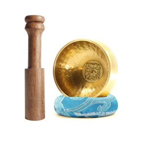 Bol de méditation en laiton de 3.15 pouces Instruments de percussion à la main sur le thème du yoga personnalisé - Product Image 1