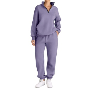 Top Trendy Women's Fashion Sets Breathable Crew Neck 100% Cotton Eco-Friendly Customized Logo Winter Jogger Casual <b>Tracksuit</b> - Product Image 5