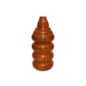 Vase en métal haut et moderne en gros, finition texturée or orange, vase à fleurs avec poignées, décoration d'intérieur de luxe, artisanat, vases en métal - Product Image 3
