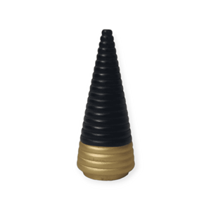 Arbre de Noël indien en bois de manguier fini à la main noir et or de haute qualité thème antique avec technique sculptée pour la décoration de vacances - Product Image 2