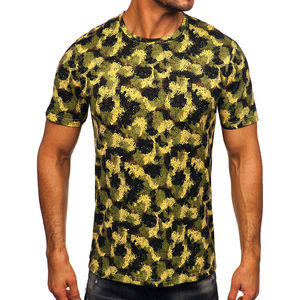 Camisetas de cuello redondo para hombre con estampado de sublimación personalizado de servicio OEM, camisetas gruesas de poliéster para hombre con sublimación completa - Product Image 6