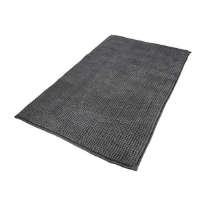 Tappeto da bagno in ciniglia di poliestere 50x80 cm. Grigio. - Product Image 1