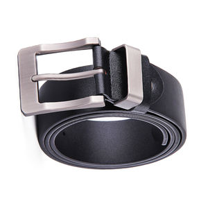 เข็มขัดหนังแท้สำหรับผู้ชาย แบรนด์สั่งทำพิเศษ หัวเข็มขัดโลหะทองเหลืองทรงสี่เหลี่ยม น้ำหนักเบา ทนทาน ลายเรียบ - Product Image 3